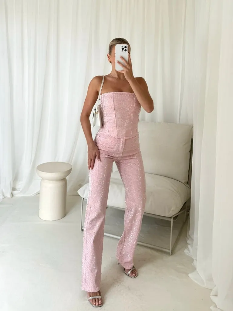 Cassi pink diamante jeans