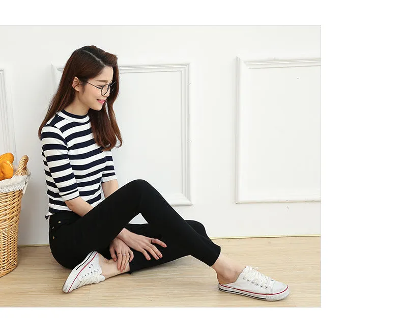 Wjczt Winter High Waist Leggings Women Pants Black Punk Thick Jeggings Fashion Slim Legging Trousers RZF1403