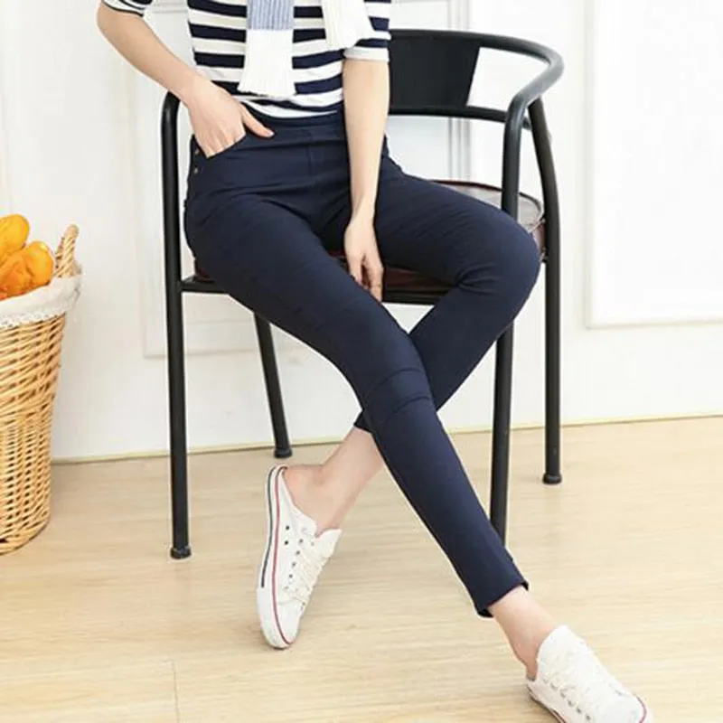 Wjczt Winter High Waist Leggings Women Pants Black Punk Thick Jeggings Fashion Slim Legging Trousers RZF1403