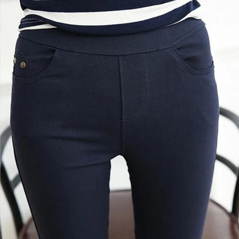 Wjczt Winter High Waist Leggings Women Pants Black Punk Thick Jeggings Fashion Slim Legging Trousers RZF1403