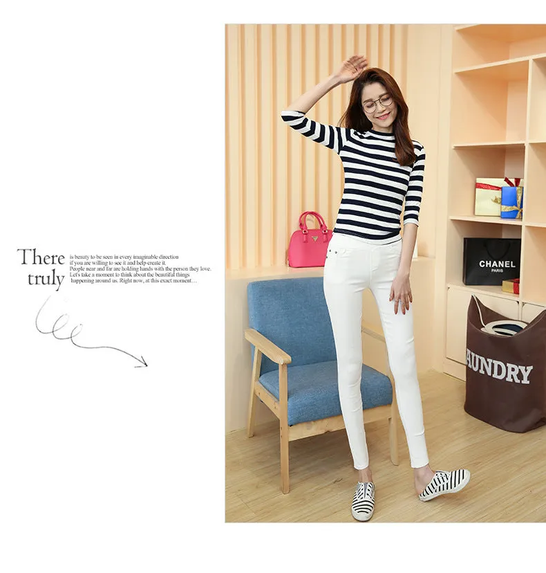 Wjczt Winter High Waist Leggings Women Pants Black Punk Thick Jeggings Fashion Slim Legging Trousers RZF1403