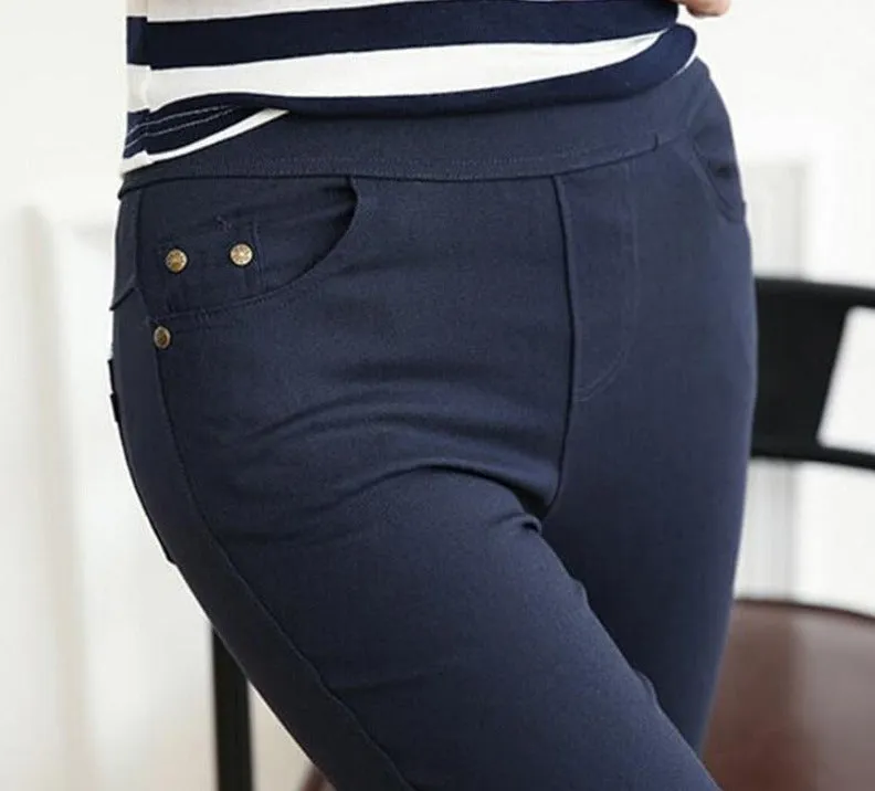Wjczt Winter High Waist Leggings Women Pants Black Punk Thick Jeggings Fashion Slim Legging Trousers RZF1403